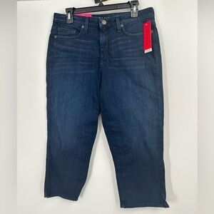 Spanx Slim X Casual Capri Size 29 (33) Dark Wash Denim Jeans NWT